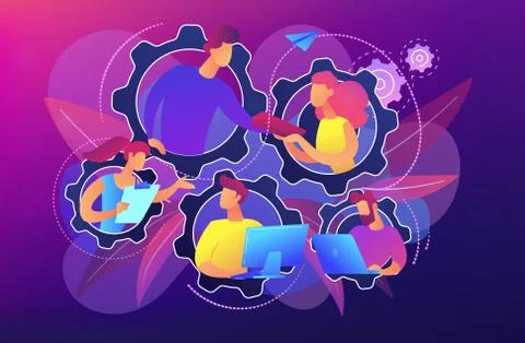 Dedicated team it concept vector illustration Stock Illustration