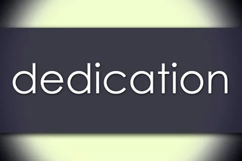 Dedication - business concept with text Illustrazione stock