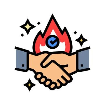 Dedication flame succes challenge color icon vector illustration Stock Illustration