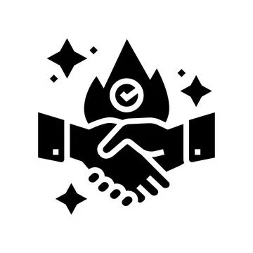 Dedication flame succes challenge glyph icon vector illustration Stock Illustration