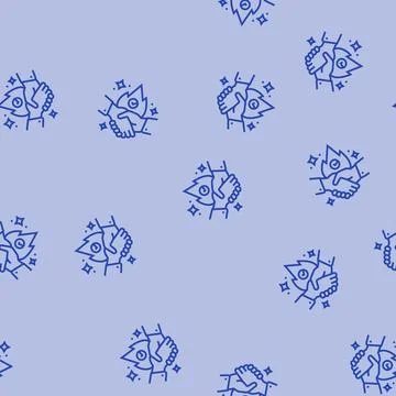 Dedication flame succes challenge line seamless pattern Stock Illustration