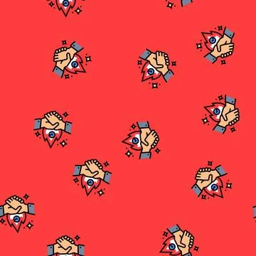 Dedication flame succes challenge vector seamless pattern Stock Illustration