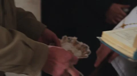 Dedication priest rings Stock Footage 60601587