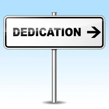 Dedication sign Stock Illustration