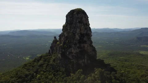 Dedo do Moleque Mountain in Valley do Moleque Stock Footage 318998367
