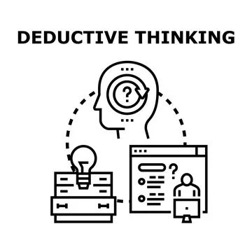 Deductive thinking concept developing logical problem solving idea イラスト素材