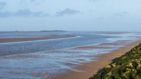 Dee Estuary panorama Stock Photos