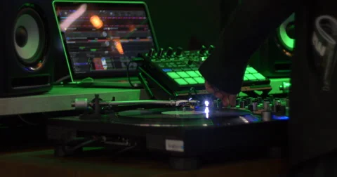 Dee Jay prepare for party Stock Footage 62304369