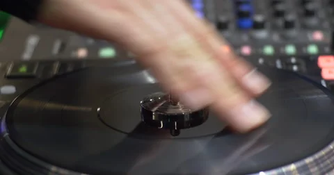 Dee Jay Scratching With Digital Turntables Stock Footage 62304605