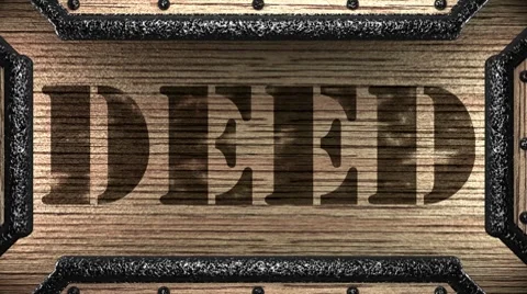 Deed on wooden stamp Stock Footage 8764513