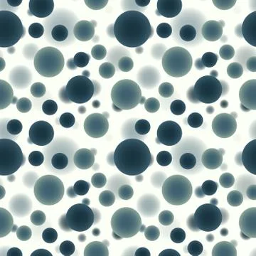 Deep 3d sphere particles seamless pattern Stock Illustration