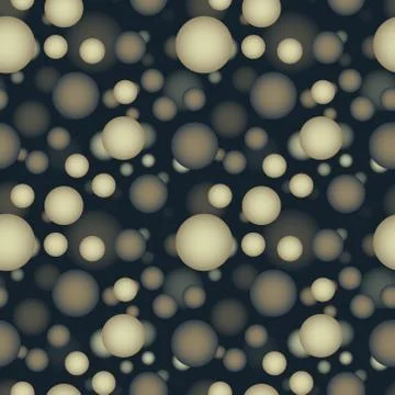 Deep 3d sphere particles seamless pattern Stock Illustration