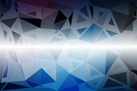 Deep and pale blue random sizes low poly background Illustrazione stock