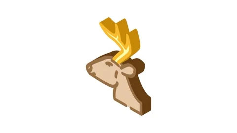 Deep animal isometric icon animation Stock Footage 327287005