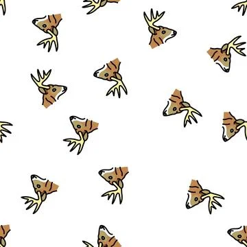 Deep animal zoo vector seamless pattern Illustrazione stock