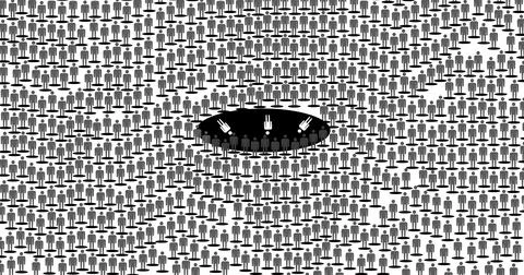 A deep black abyss Stock Illustration