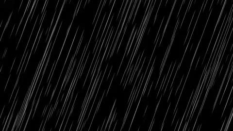 Deep black background 2D animated rain with strong diagonal motion. Stock Footage 335742920