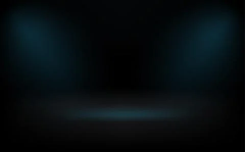 Deep black room with trails of light. 3d vector premium showcase for displa.. Иллюстрация
