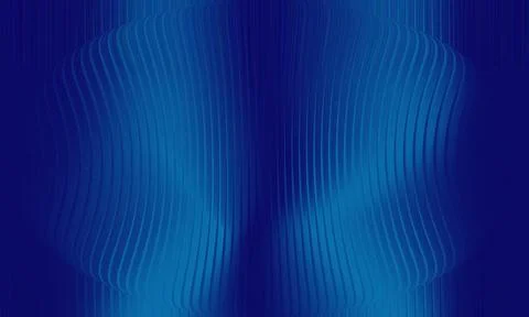 Deep Blue Abstract Background featuring Spherical Ribbed Pattern with Grain.. Stock Illustration