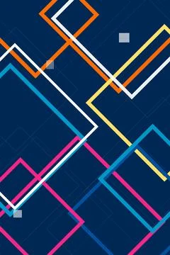 Deep blue abstract background with intersecting chevrons, stripe lines, and.. Stock Illustration