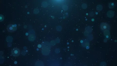Deep Blue Abstract Particle and Bokeh Background with Light Flare Stock Footage 340150294