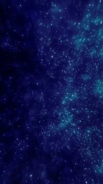 Deep blue abstract particle field resembling a cosmic nebula, symbolizing d.. Illustrazione stock