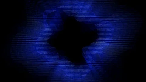 Deep blue abstract particles on black background Stock Footage 300275261
