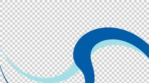 Deep blue abstract wave loop vector graphic asset 스톡 일러스트