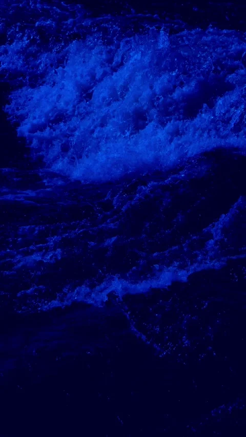 Deep Blue Abstract Waves Texture Background Navy Blue Dramatic Nature 4K Video Stock Footage 320181851