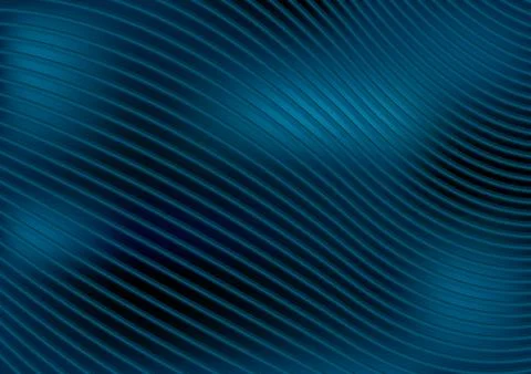 Deep blue abstract wavy lines vector background Illustrazione stock
