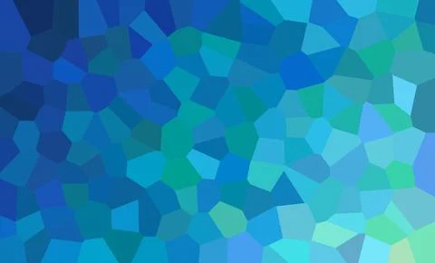 Deep blue and aqua geometric shapes forming abstract mosaic background Stock Illustration