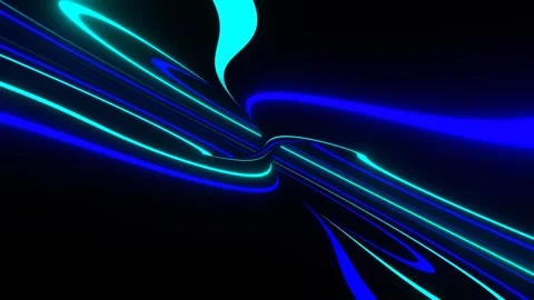 Deep Blue and Cyan Neon Circle Moving Background VJ Loop in 4K Stock Footage 331236530