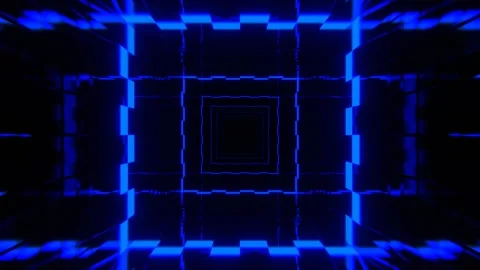 Deep Blue and Red Glitch Corridor Eternal System Flicker Background VJ Loop  Vidéo 341669261