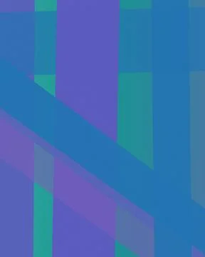 Deep blue and violet translucent blocks overlap with turquoise accents in a.. Stock Illustration