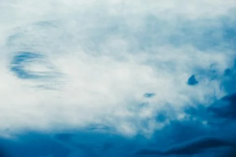 Deep blue and white clouds covering sky Stock Photos