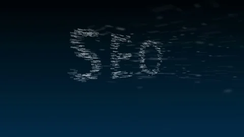 Deep blue background with different words, which deal with Search Engine Stock Footage 107167707