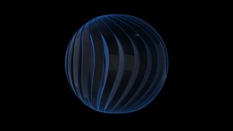 Deep blue bulb on black background Stock Footage 241512046