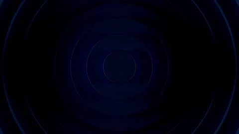 Deep Blue Concentric Rings Forming Minimal Abstract Tunnel. Looped 3D rendering Stock Footage 327902823