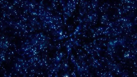 Deep blue cosmic background filled with softly glowing particles, evoking c.. 스톡 일러스트