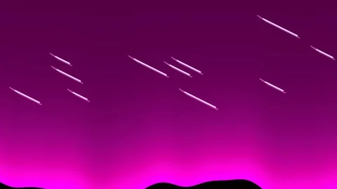 Deep blue cosmic night background with meteor streaks and starry sky gradient Stock Footage 335604249