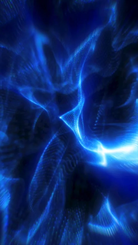 Deep blue digital mesh wave with glowing dotted structures, flowing data fa.. 스톡 동영상 339174529