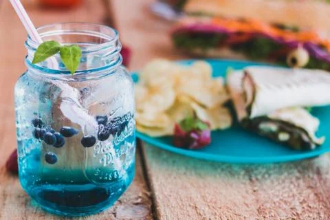 Deep Blue Drink Stock Photos