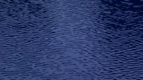 Deep blue fast rippling water with reflective light on surface Video stock 104776507