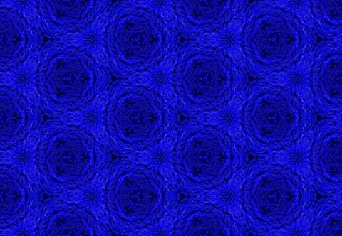 Deep blue geometric flower abstract pattern Stock Illustration