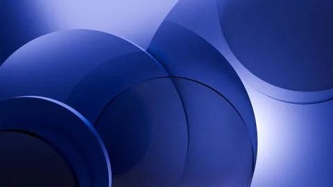 Deep Blue Geometric Spheres Design background Stock Illustration
