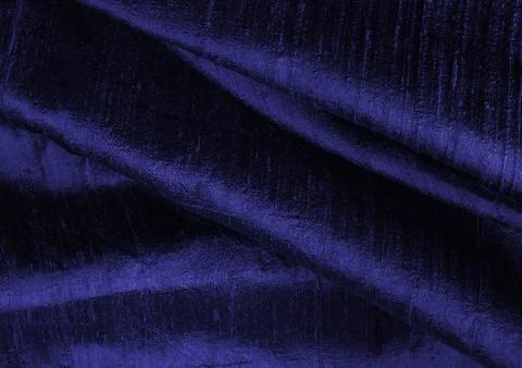Deep blue glossy cloth texture background. Natural textile material pattern.. Stock Illustration