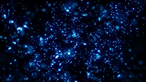 Deep blue glowing stardust particles sparkling abstract Stock Footage 345967988