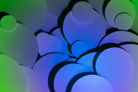 Deep blue green violet gradient abstract background of soar paper circles pat Stock Photos