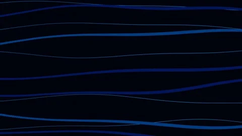 Deep Blue Horizontal Energy Lines Animated Loop Stock Footage 344590135
