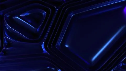 Deep blue layered geometric background with sleek reflections and metallic .. Stock Photos